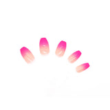 Plant Based Rose Red Ombre Coffin Nail