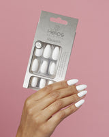 POLISHED ARTIFICIAL NAILS - STILETTO WHITE MATTE 24PC