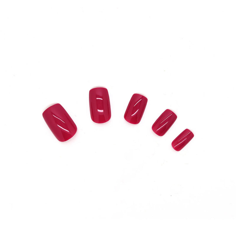 Plant Based Red Square Nail