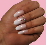 GEL EFFECT ARTIFICIAL NAILS - Stiletto French Gem 24PC