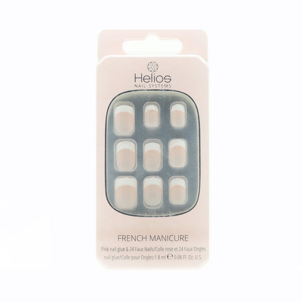 FRENCH MANICURE ARTIFICIAL NAILS - SHORT BEIGE 24PC