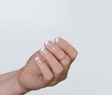 FRENCH MANICURE ARTIFICIAL NAILS - SHORT BEIGE 24PC